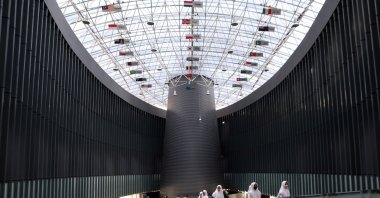 People visit the Tsunami Museum and emergency shelter in Banda Aceh, Indonesia, Dec. 20, 2022. (EPA Photo)