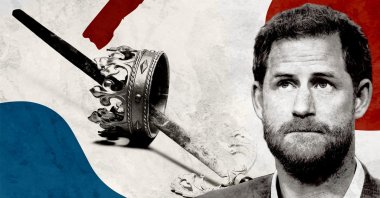 This illustration shows Britain's Prince Harry, who made the headlines by revealing the secrets of the royal family in his new book "Spare." (Illustration by Daily Sabah's Büşra Öztürk)