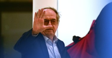French Football Federation (FFF) President Noel Le Graet leaves the FFF headquarters after attending a hearing as part of a government audit of the federation, Paris, France, Jan. 10, 2023. (AFP Photo)