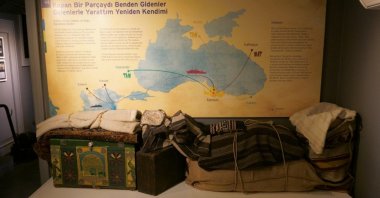This undated photo shows the objects belonging to the people who immigrated to Samsun at the "City Museum," Samsun, Türkiye. (Photo courtesy of Samsun Municipality)