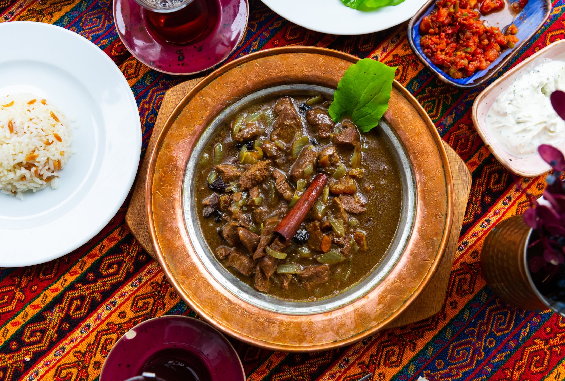 Traditional Turkish lamb meat saute called mutancana. (Shutterstock Photo)