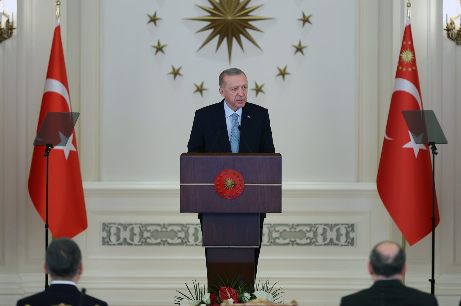President Erdoğan speaks at the &quot;R&amp;D and Innovation Breakthrough&quot; meeting, Ankara, Türkiye, Jan. 12, 2023. (AA Photo)