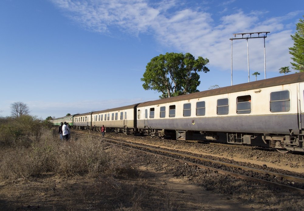 The Nairobi to Mombasa train on the historic Uganda railway line in Tsavo National Park, Kenya is seen in this undated photo. (Shutterstock Photo)