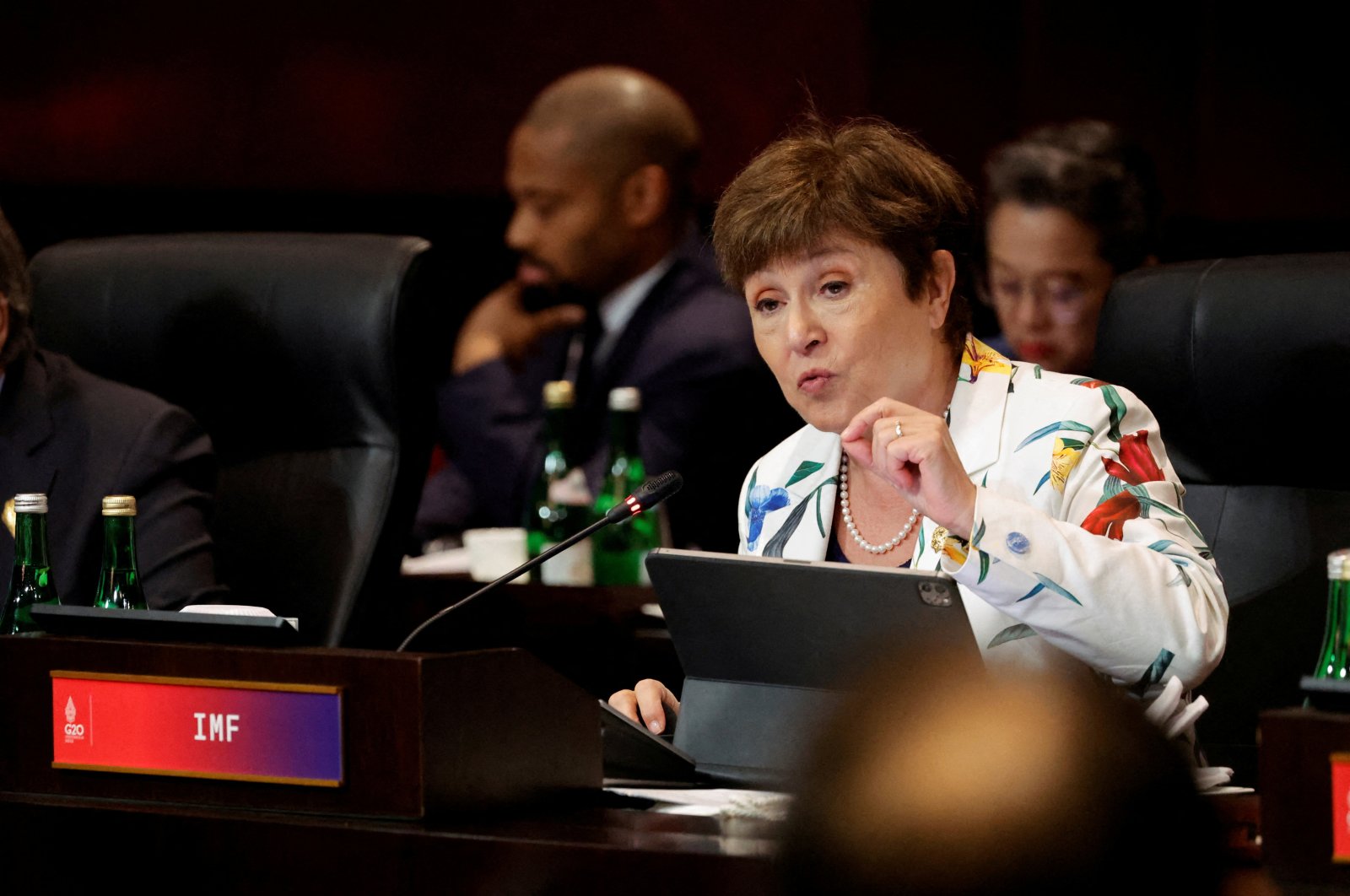 IMF Managing Director Kristalina Georgieva attends a session during the G-20 leaders&#039; summit, in Nusa Dua, Bali, Indonesia, Nov. 16, 2022. (Reuters Photo)