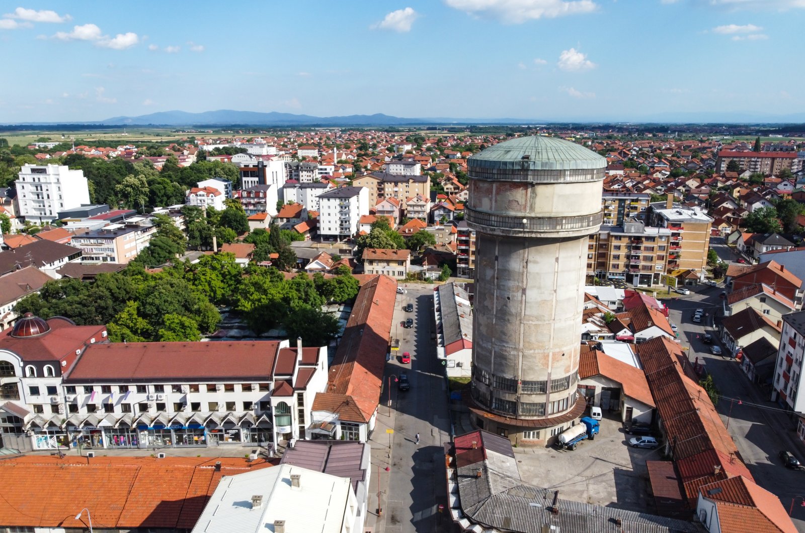 Aerial drone view shows the city of Bijeljina, Bosnia-Herzegovina, June 2022. (Shutterstock File Photo)