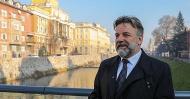 Professor Cazim Hadzimejlic speaks to an Anadolu Agency (AA) reporter, Sarajevo, Bosnia-Herzegovina, Jan. 13, 2022. (AA Photo)