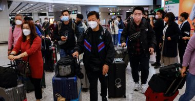Passengers arrive at West Kowloon High-Speed Train Station Terminus on the first day of the resumption of rail service to mainland China, during the coronavirus disease (COVID-19) pandemic in Hong Kong, Jan. 15, 2023. (Reuters Photo)