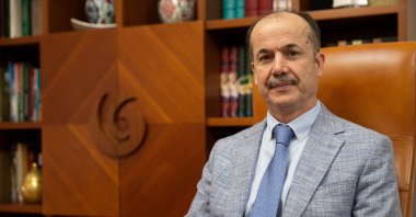 Şeref Ateş, the president of Yunus Emre Institute (YEE) during his interview to Anadolu Agency (AA), Ankara, Türkiye, Jan. 15, 2023. (AA Photo)