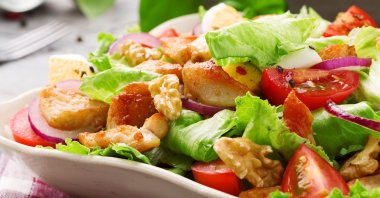 Salads are an indispensable item of every table and every meal with various herbs and vegetables. (Shutterstock Photo)