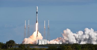 Türkiye’s first mini satellite Grizu-263A is launched on SpaceX’s Falcon 9 rocket from Cape Canaveral, Florida, U.S., Jan. 13, 2022. (AA Photo)