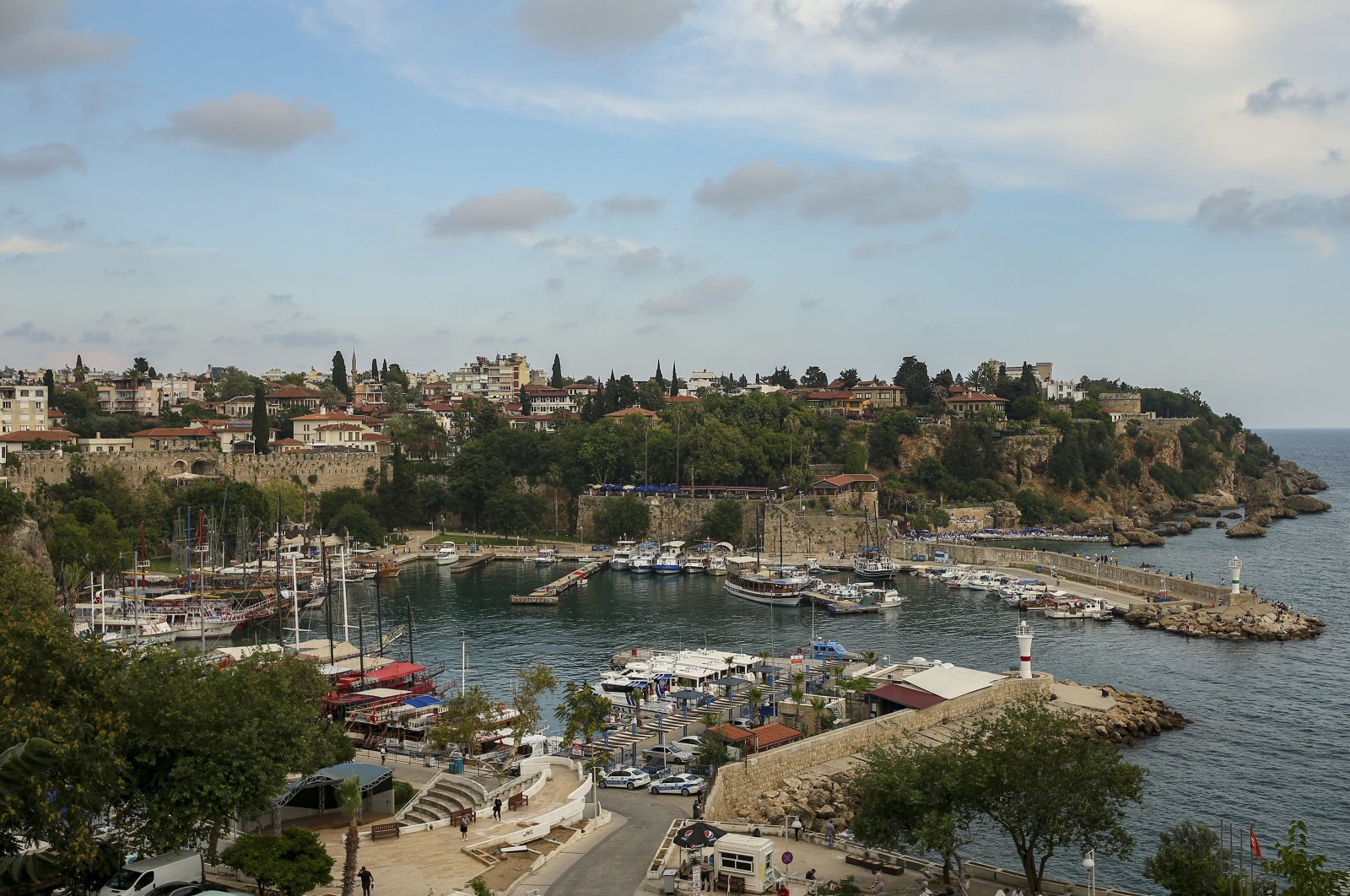 A general view of the old harbour, in Antalya, southern Türkiye, June 21, 2021. (AP Photo)