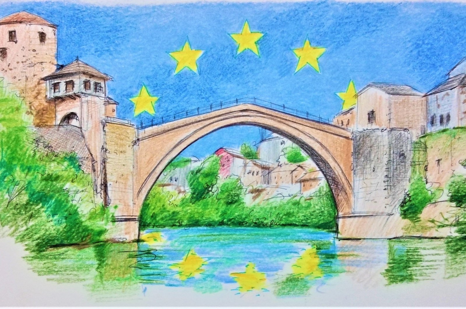 European leaders believe that expanding EU membership to the Western Balkans is necessary to counter Russian, as well as Chinese, clout in Europe’s “inner courtyard.” ( (Illustration by Erhan Yalvaç) 
