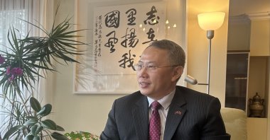 Representative of Taipei Economic and Cultural Mission Volkan Chih-Yang Huang is seen at the Taipei Economic and Cultural Mission in the capital Ankara, Türkiye, Jan.11, 2023 (Photo by Dilara Aslan Özer)