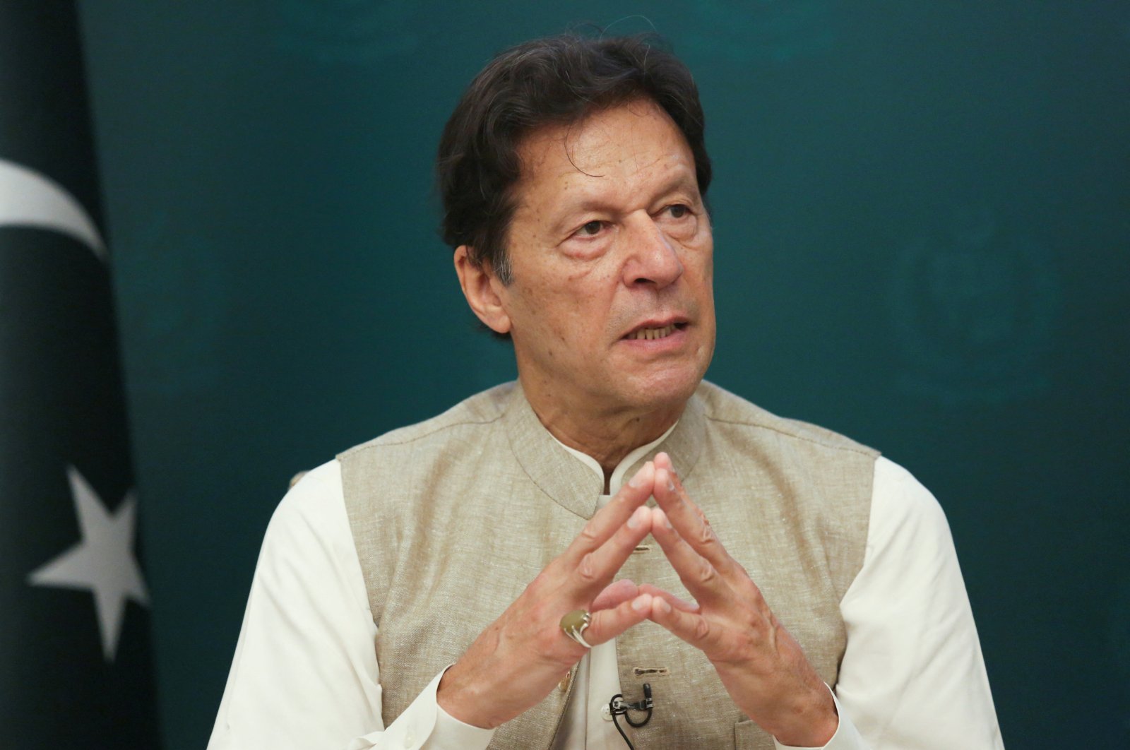 Pakistan&#039;s Prime Minister Imran Khan speaks during an interview, Islamabad, Pakistan, June 4, 2021. (Reuters Photo)