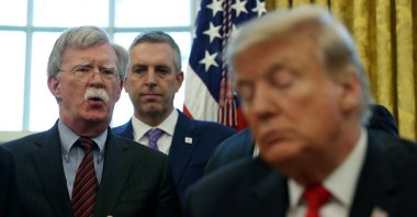 U.S. President Donald Trump listens as his national security adviser John Bolton speaks during a presidential memorandum signing for the "Women's Global Development and Prosperity" initiative in the Oval Office at the White House in Washington, U.S., Feb. 7, 2019. (Reuters Photo)