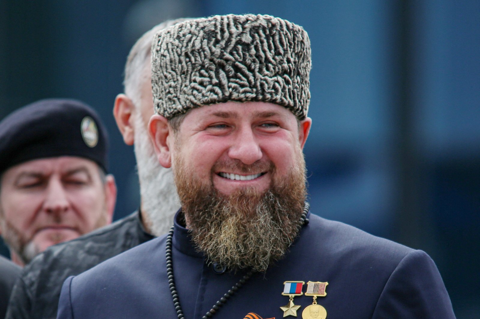 Head of the Chechen Republic, Ramzan Kadyrov, attends a military parade on Victory Day which marks the 77th anniversary of victory over Nazi Germany in the Second World War, in the Chechen capital Grozny, Russia May 9, 2022. (Reuters File Photo)