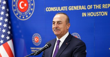 Foreign Minister Mevlüt Çavuşoğlu meets with the Turkish American community and Ahıska Turks in Houston, Texas, U.S., Jan.19, 2023 (AA Photo)