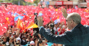 President Recep Tayyip Erdoğan attends a rally in Van, eastern Turkey, June 11, 2022. (AA Photo)