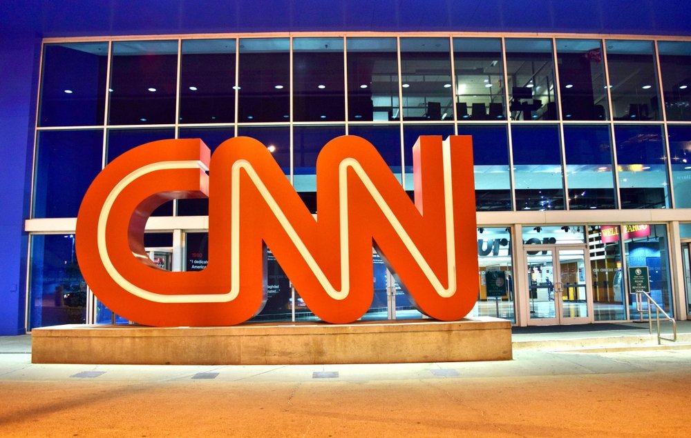 The CNN logo is in front of the CNN Center, the world headquarters for CNN, Atlanta, Georgia, U.S., June 22, 2016. (Shutterstock Photo)