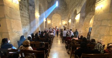 The opening ceremony of the 1,700-year-old Mor Dimet Church, Mardin, southeastern Turkey, Oct. 11, 2021. (DHA Photo)