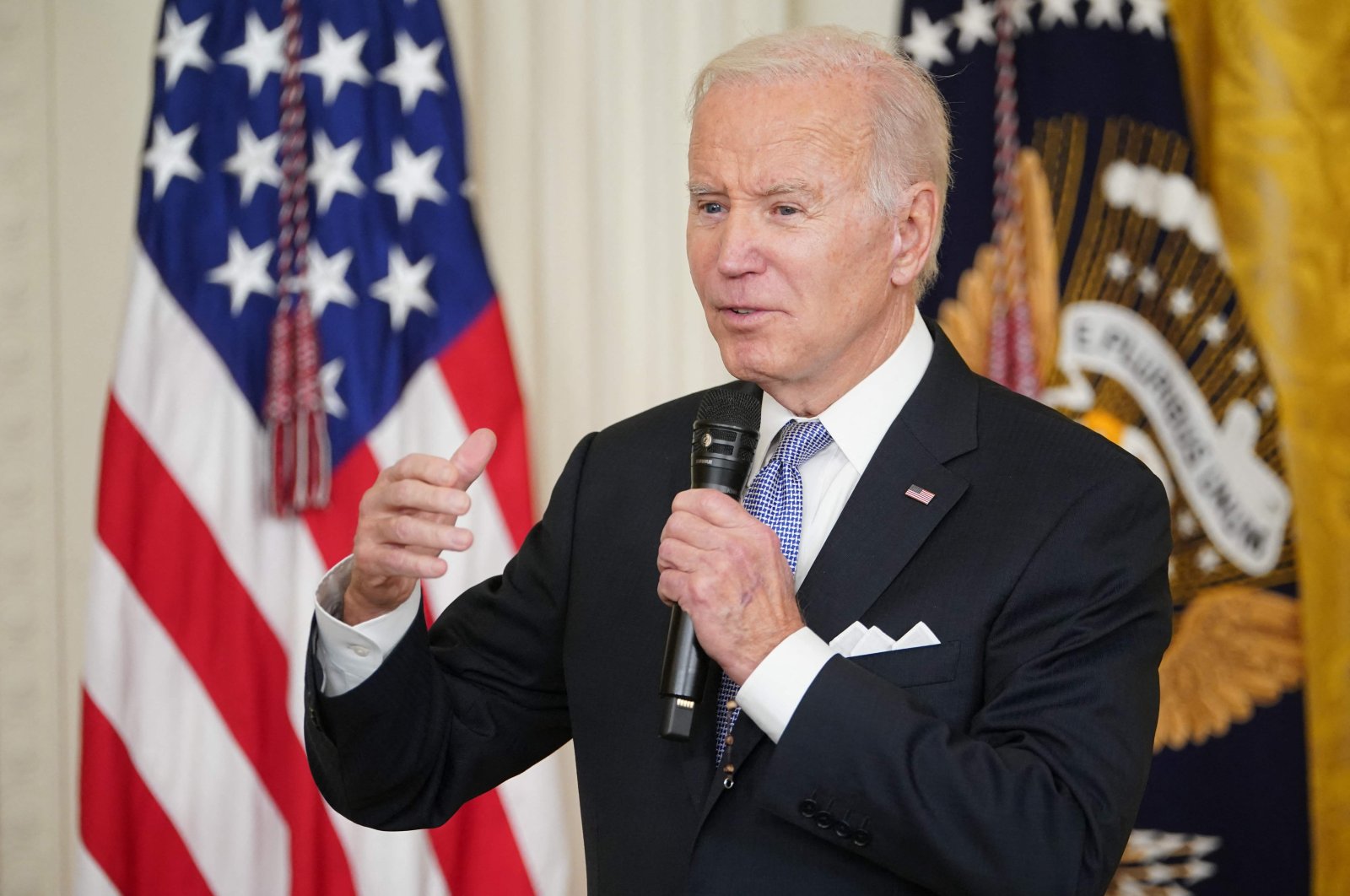 U.S. President Joe Biden speaks at the White House, Washington, D.C., Jan. 20, 2023. (AFP Photo)