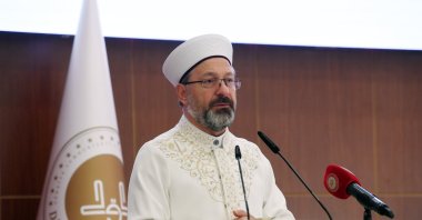 Presidency of Religious Affairs (Diyanet) head Ali Erbaş delivers a speech in the capital Ankara, Türkiye, Jan. 20, 2023. (IHA Photo)