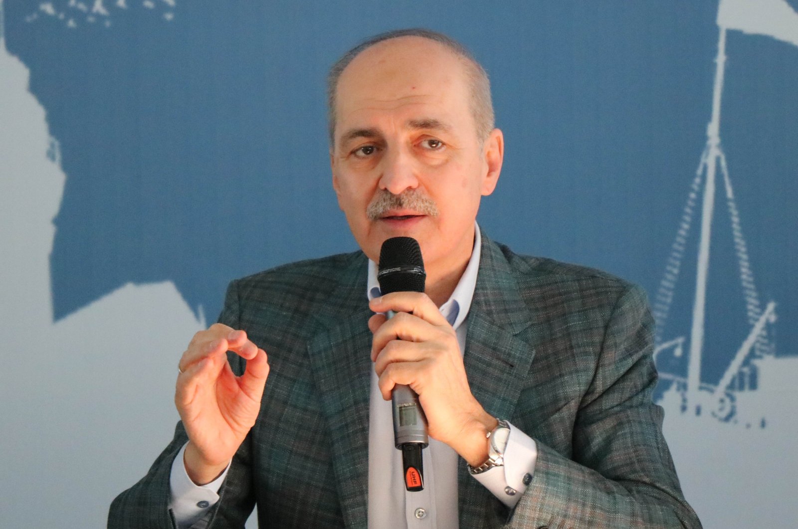 Türkiye’s ruling Justice and Development Party (AK Party) Deputy Chair Numan Kurtulmuş speaks at an event in the northern province of Samsun, Türkiye, Jan. 22, 2023. (IHA Photo)