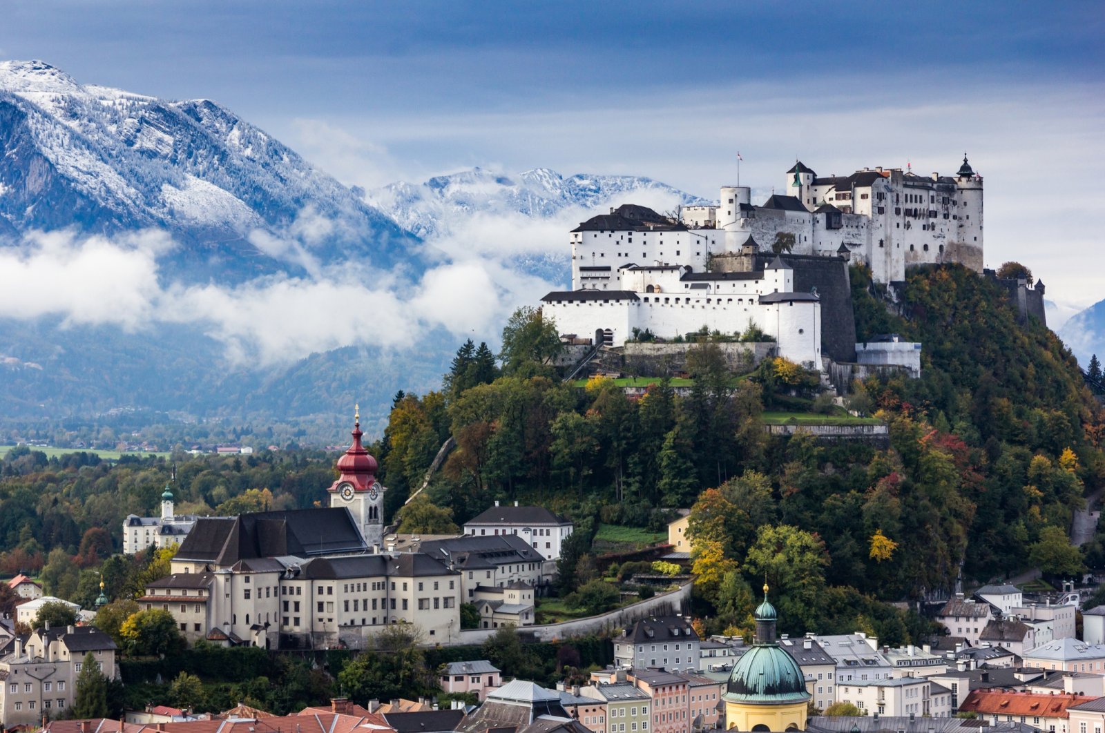 A beautiful view of Hohensalzburg Fortress, in Salzburg, Austria. (Shutterstock Photo)
