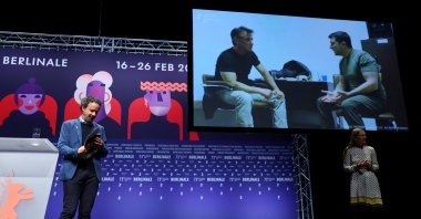 Artistic Director Carlo Chatrian and Managing Director Mariette Rissenbeek present festival&#039;s program including a documentary about Ukraine&#039;s President Volodymyr Zelenskyy during a news conference ahead of the 73rd Berlinale International Film Festival in Berlin, Germany, Jan. 23, 2023. (Reuters Photo)