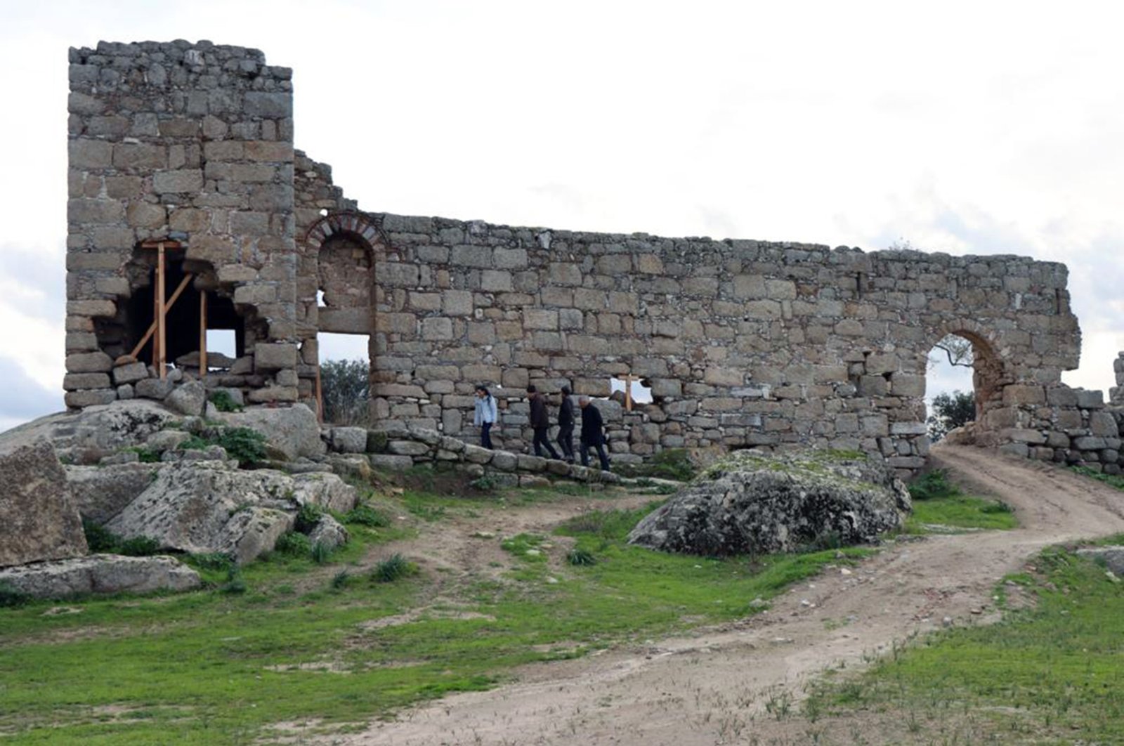 Lake Castle is situated on Lake Bafa in the ancient city of Heraclea, Muğla, Türkiye, Jan. 24, 2023. (IHA Photo)
