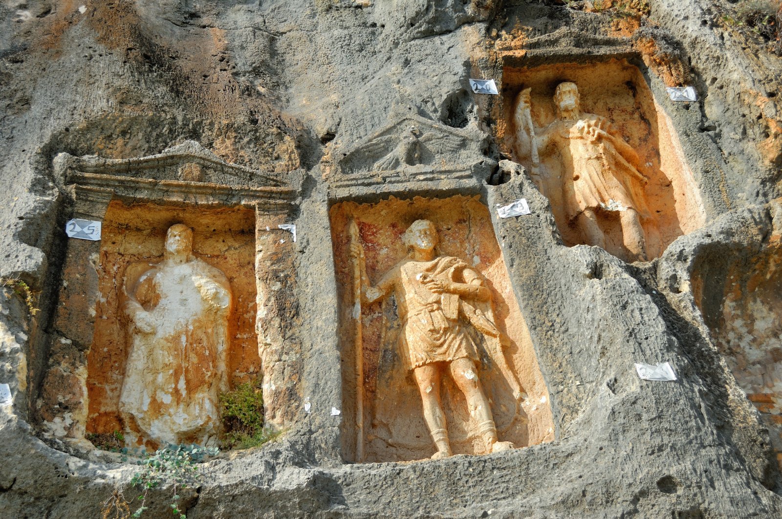 The reliefs called &quot;Men of Rock,&quot; Mersin, Türkiye. (Shutterstock Photo)