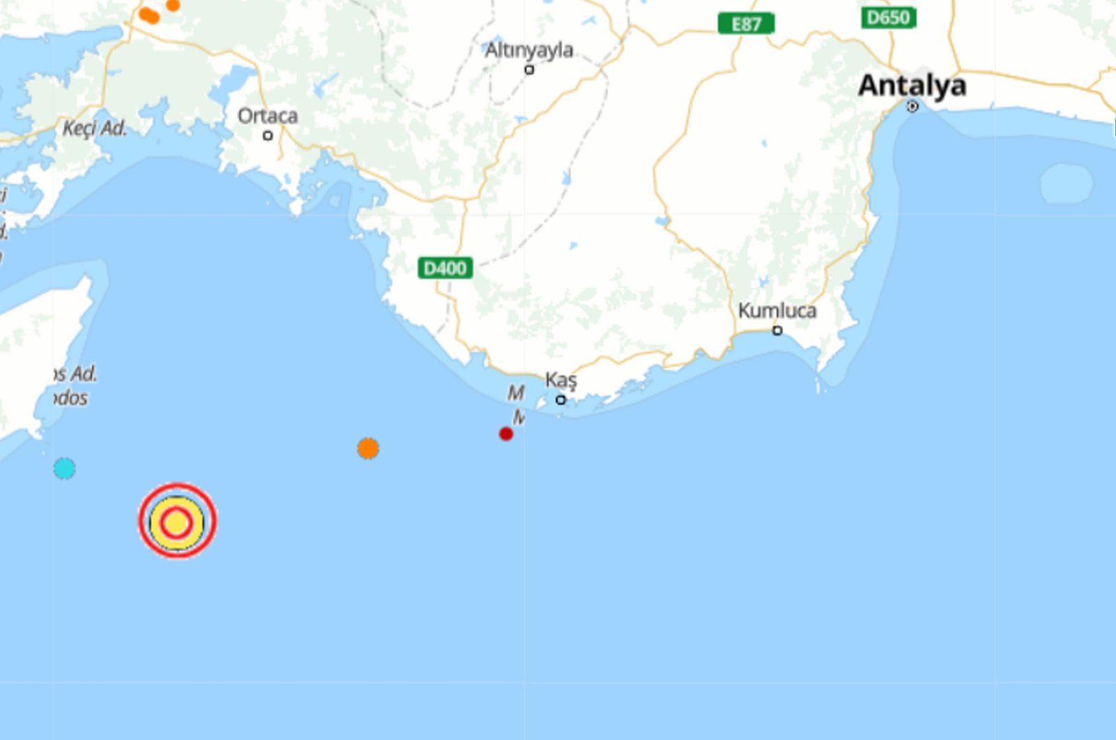A 5.4 magnitude earthquake rocks southwestern Türkiye&#039;s Muğla. (DHA Photo)