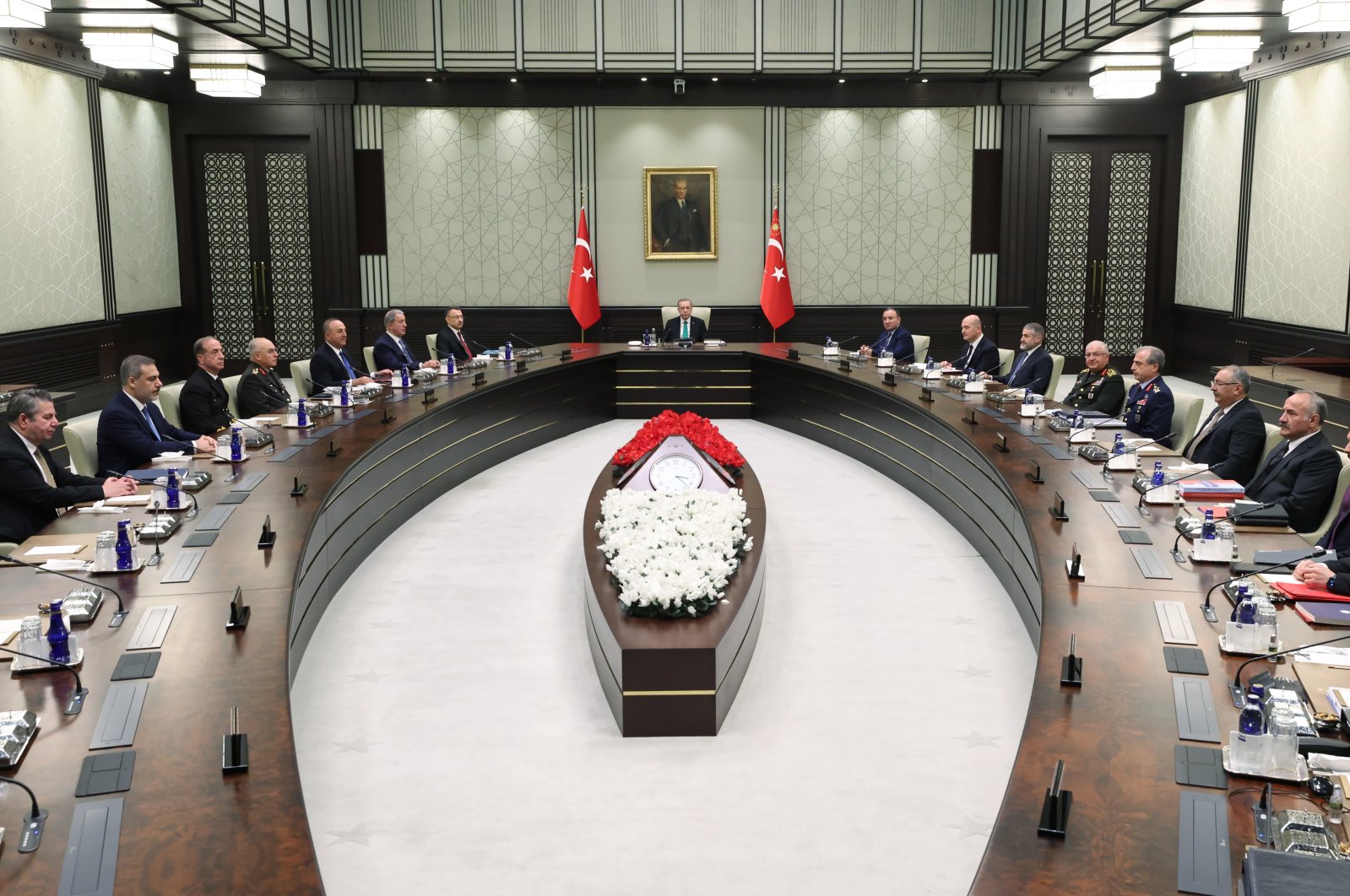 The National Security Council (MGK) meeting led by President Recep Tayyip Erdoğan in Ankara, Jan. 25, 2023. (AA Photo)