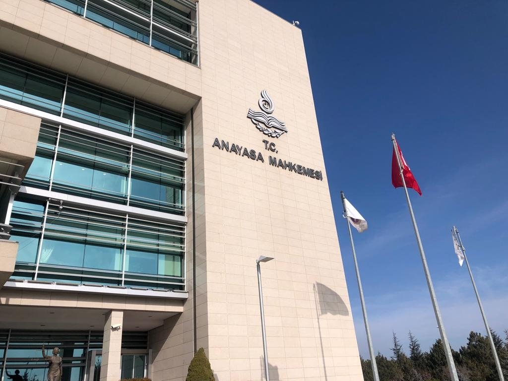 The entrance of Türkiye&#039;s Constitutional Court in the capital Ankara, Türkiye. (DHA File Photo)