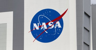 The NASA logo at Kennedy Space Center in Cape Canaveral, Florida, U.S., April 16, 2021. (Reuters Photo)