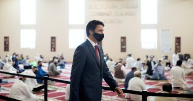 Canada's Prime Minister Justin Trudeau visits the Hamilton Mountain Mosque at the start of Eid in Hamilton, Ontario, Canada, July 20, 2021. (Reuters File Photo)
