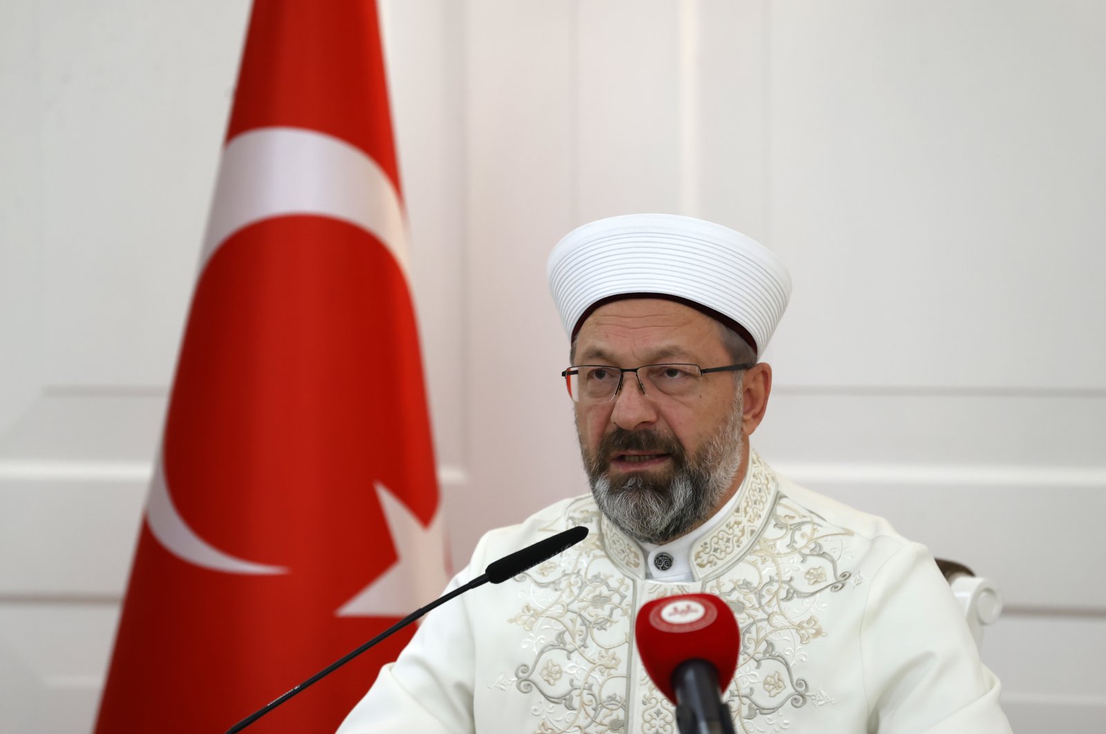 Presidency of Religious Affairs (Diyanet) head Ali Erbaş has announced a final declaration in the face of anti-Islam attacks in Europe, Türkiye, Jan.25, 2023 (AA Photo)