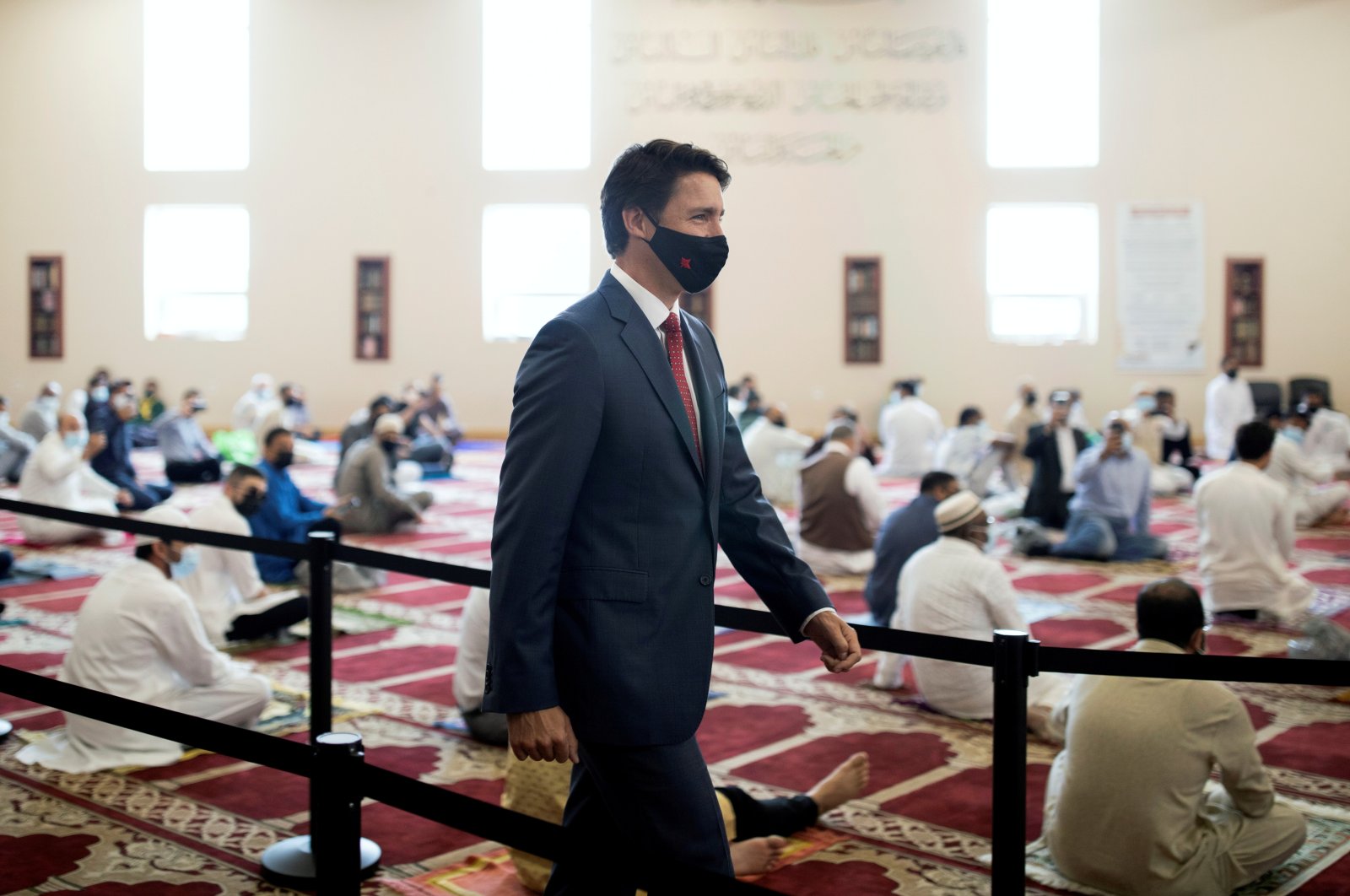 Canada&#039;s Prime Minister Justin Trudeau visits the Hamilton Mountain Mosque at the start of Eid in Hamilton, Ontario, Canada, July 20, 2021. (Reuters File Photo)