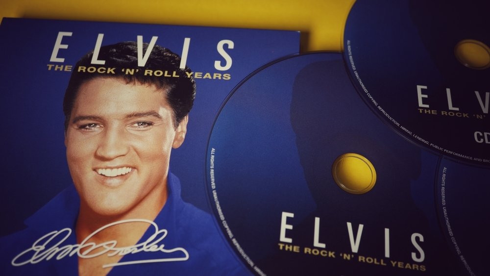 The cover Elvis The Rock &#039;n&#039; roll years in a collection of great hits, Rome, Italy, Nov. 1, 2021. (Shutterstock Photo)