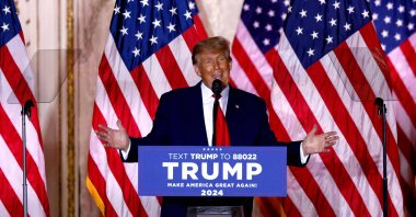 Former U.S. President Donald Trump speaks at the Mar-a-Lago Club in Palm Beach, Florida, Nov. 15, 2022. (AFP File Photo)