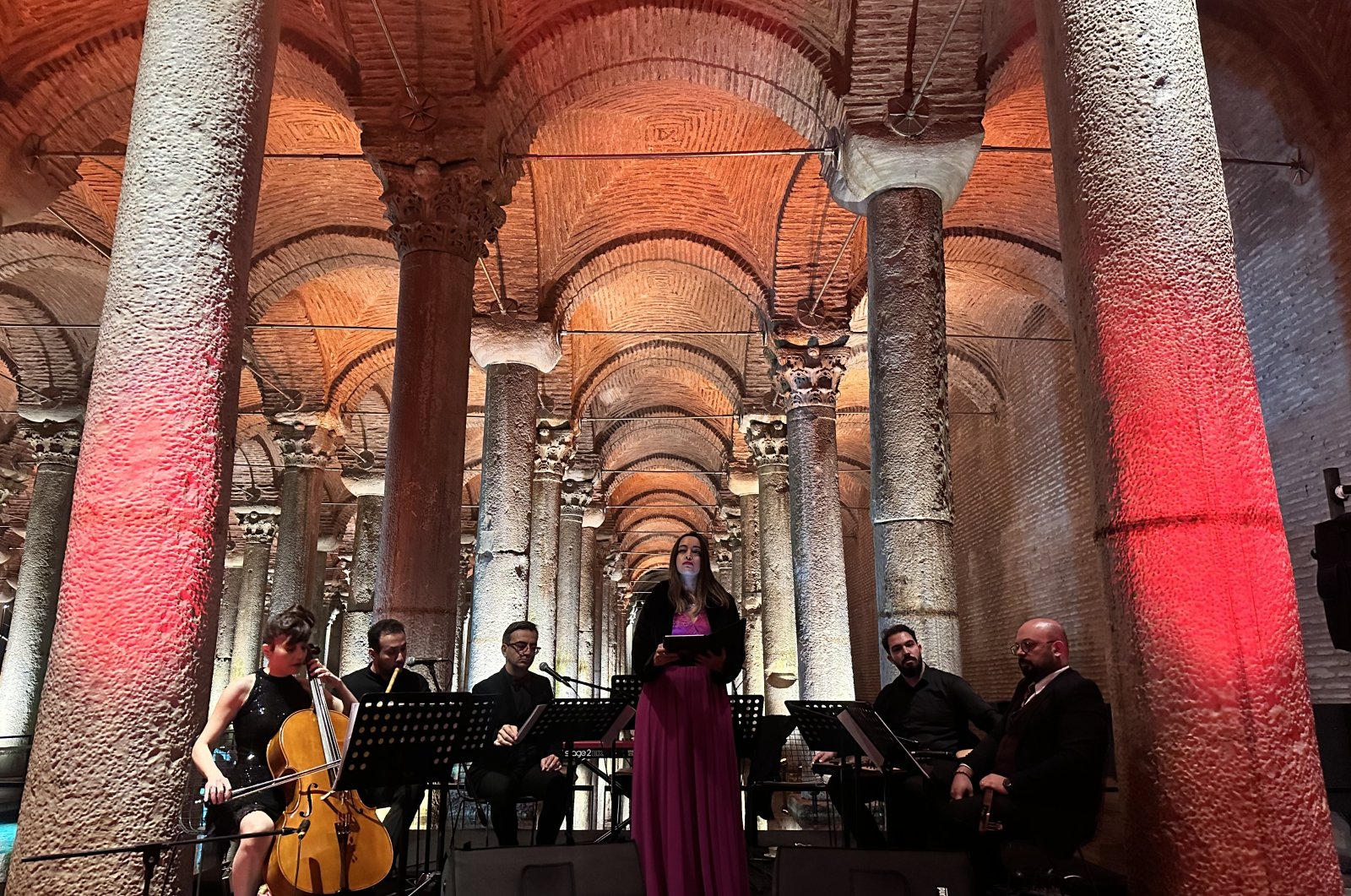 The performance of &quot;From Bach to Itri&quot; by Ensemble Orient - Occident Istanbul, Türkiye, Jan. 25, 2023. (Photo by Derya Taşbaşı)