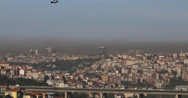 Buildings are backdropped by the haze of smog in this undated file photo, Istanbul, Türkiye. (AA File Photo)