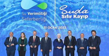 First lady Emine Erdoğan during the launch of the "Water Efficiency Campaign," Ankara, Türkiye, Jan. 31, 2023. (IHA Photo)