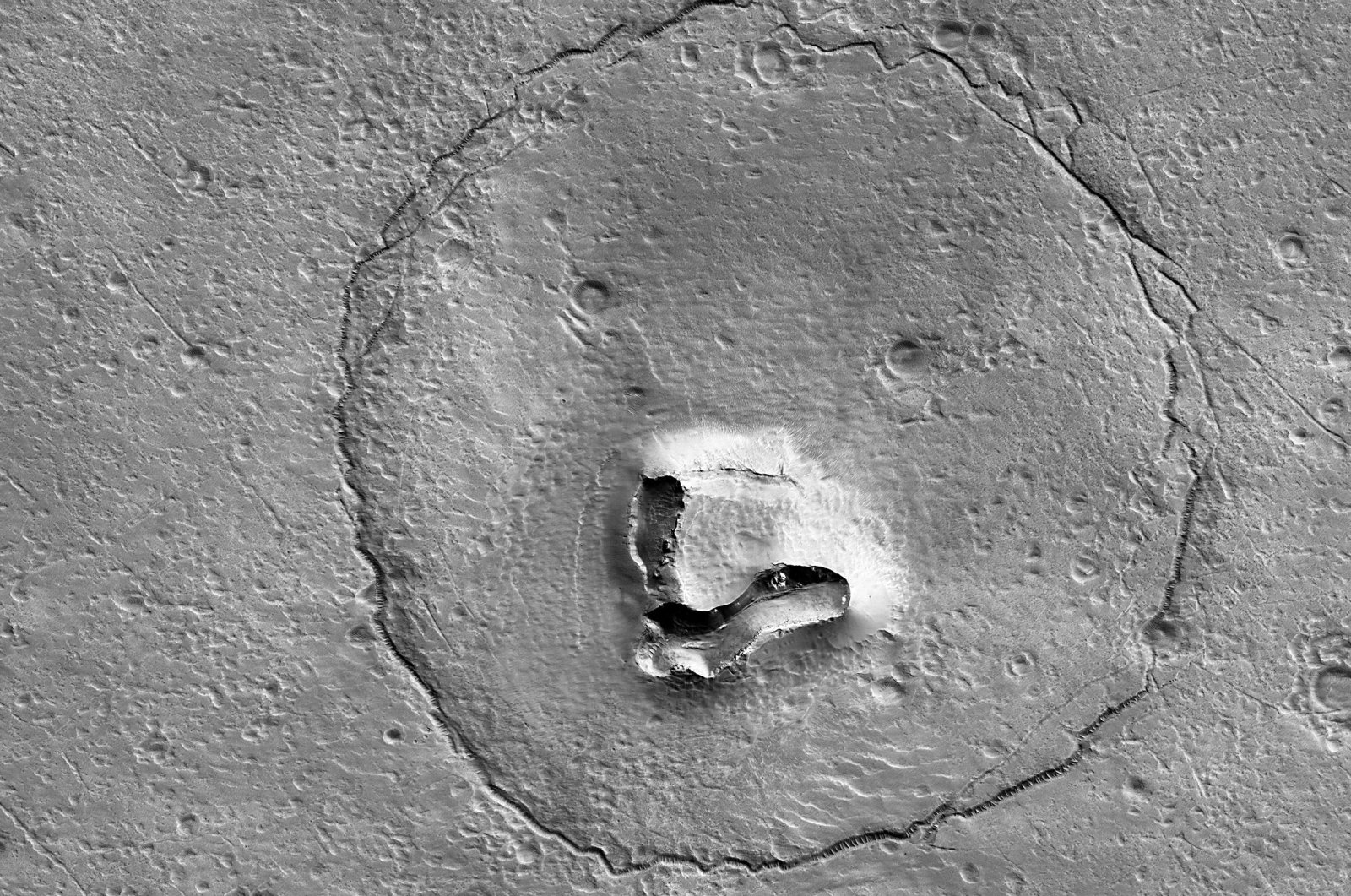 A formation on Mars that resembles a bear, Jan. 25, 2023. (Reuters Photo)