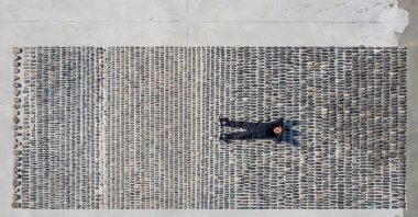 One of the works by Chinese artist Ai Weiwei, London, U.K., Jan. 30, 2023. (dpa Photo)