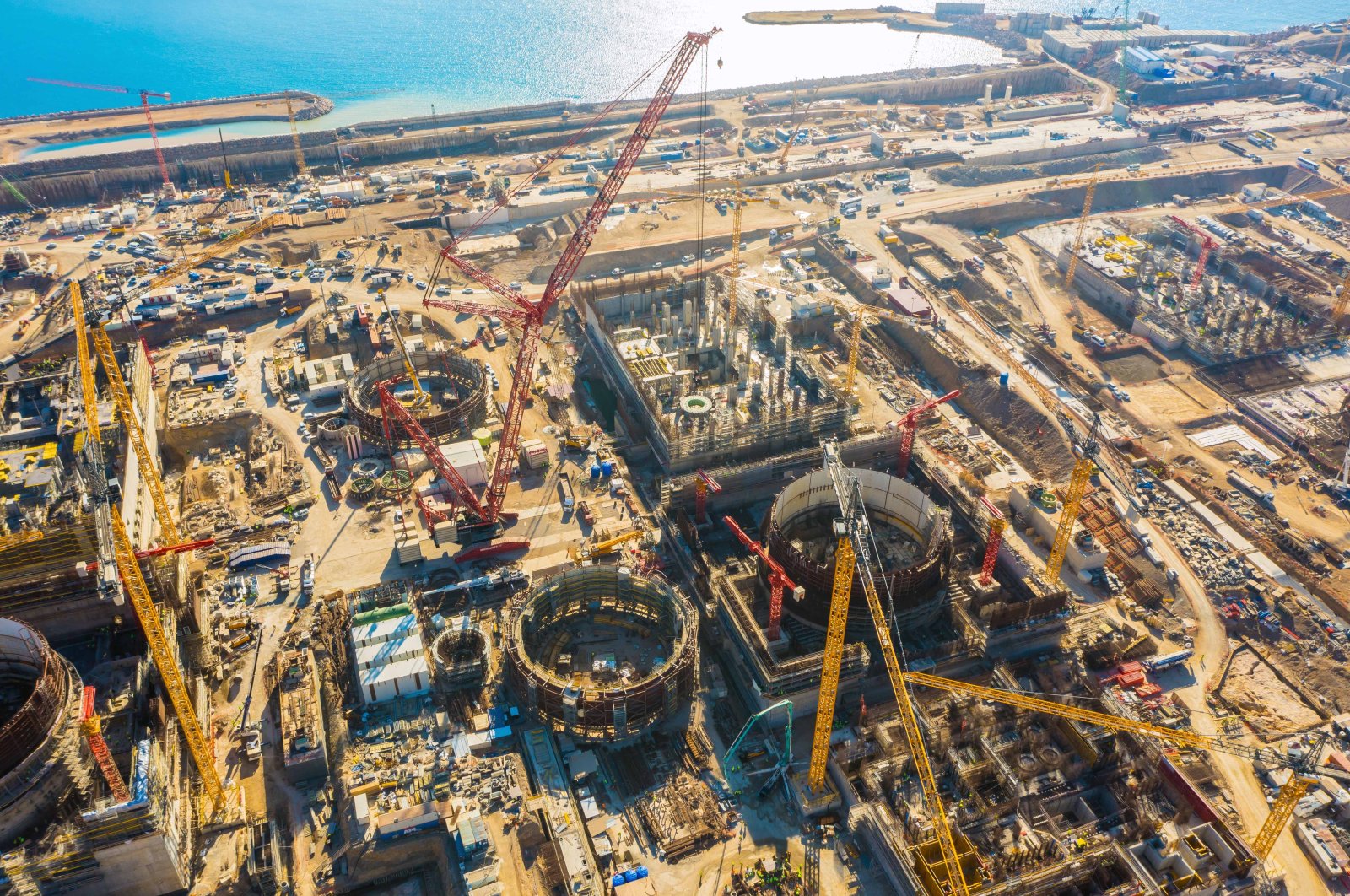 The construction site of the Akkuyu Nuclear Power Plant in southern Mersin province, Türkiye, Jan. 17, 2023. (DHA Photo)