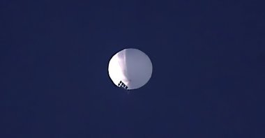 A high altitude balloon floats over Billings, Montana, U.S., Feb. 1, 2023. (AP Photo)