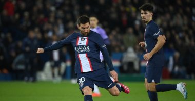 Paris Saint-Germain&#039;s Lionel Messi in action during match against Toulouse FC at the Parc des Princes stadium, Paris, France, Feb. 4, 2023. (AFP Photo)