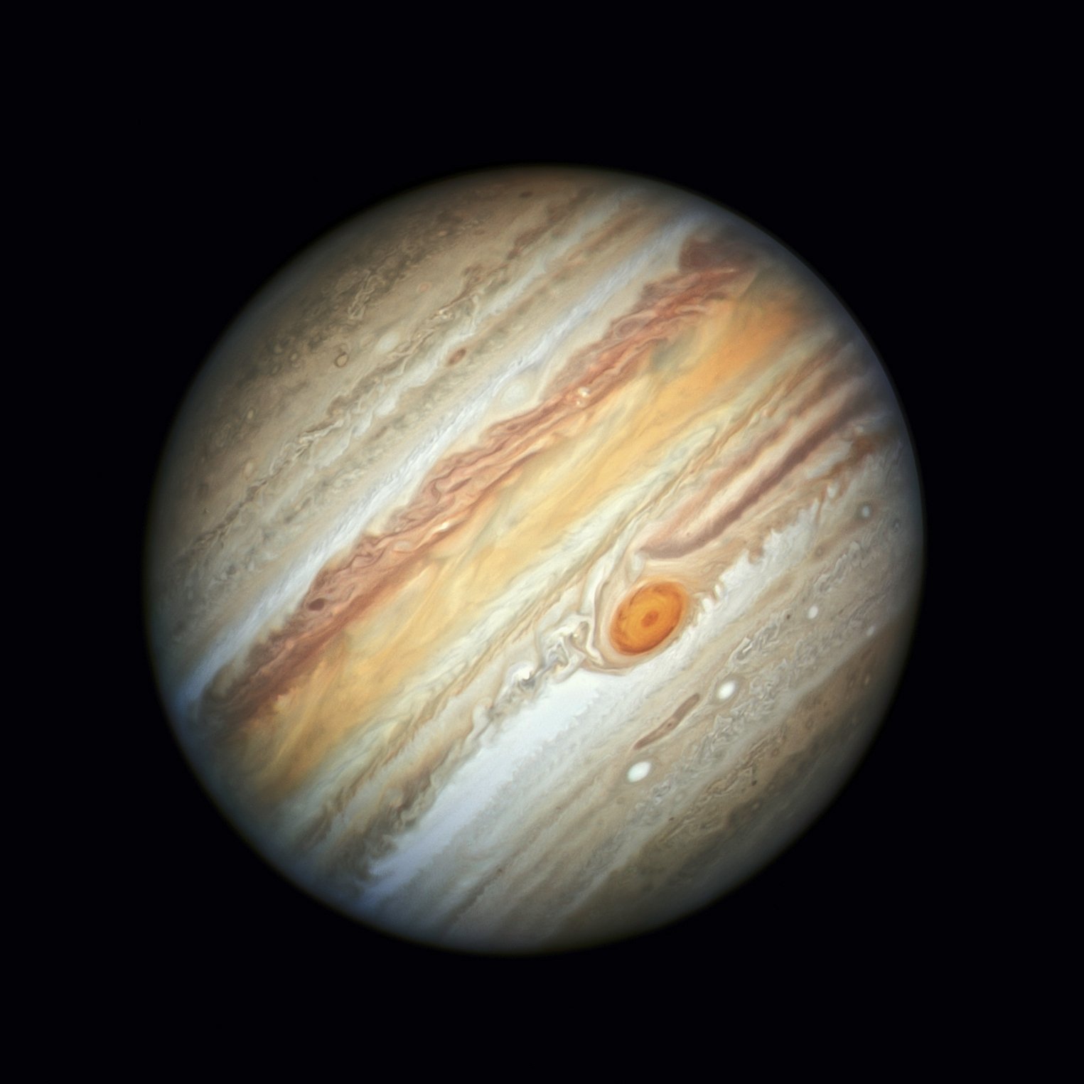 The planet Jupiter, captured by the Hubble Space Telescope, June 27, 2019. (AP Photo)