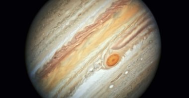 The planet Jupiter, captured by the Hubble Space Telescope, June 27, 2019. (AP Photo)